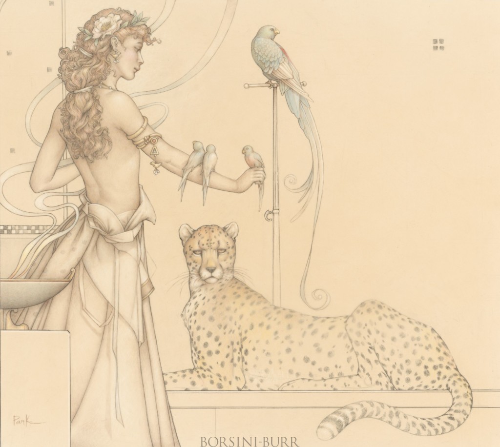 "Quetzal" Fine Art on Vellum by Michael Parkes