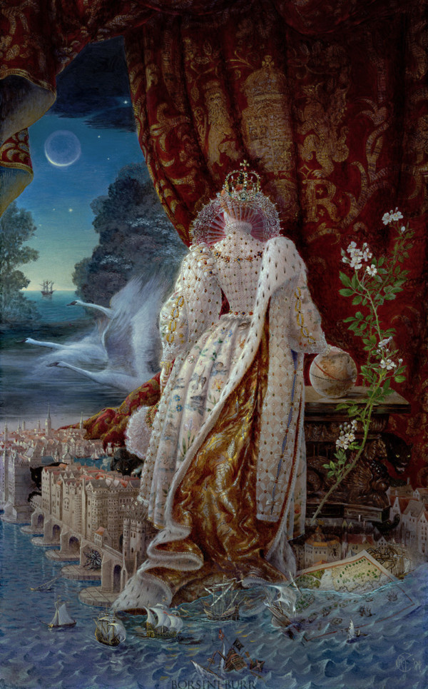 "Elizabeth of the New World" Fine Art Edition on Canvas by Kinuko Y. Craft