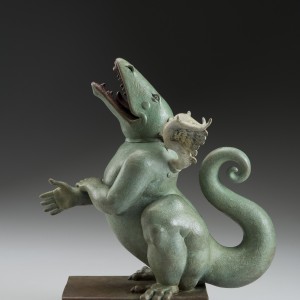 "Laughing Dragon" Bronze Sculpture by Michael Parkes