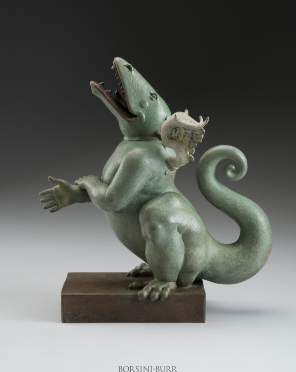 "Laughing Dragon" Bronze Sculpture by Michael Parkes