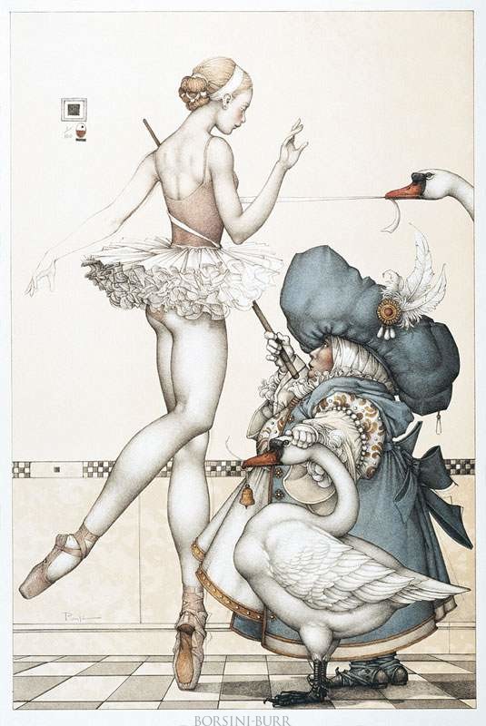 "Ballet Mistress" Stone Lithograph by Michael Parkes