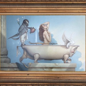 "The Bath" Original Oil on Canvas by Michael Parkes