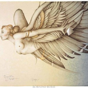 "Beyond the Night" Stone Lithograph by Michael Parkes