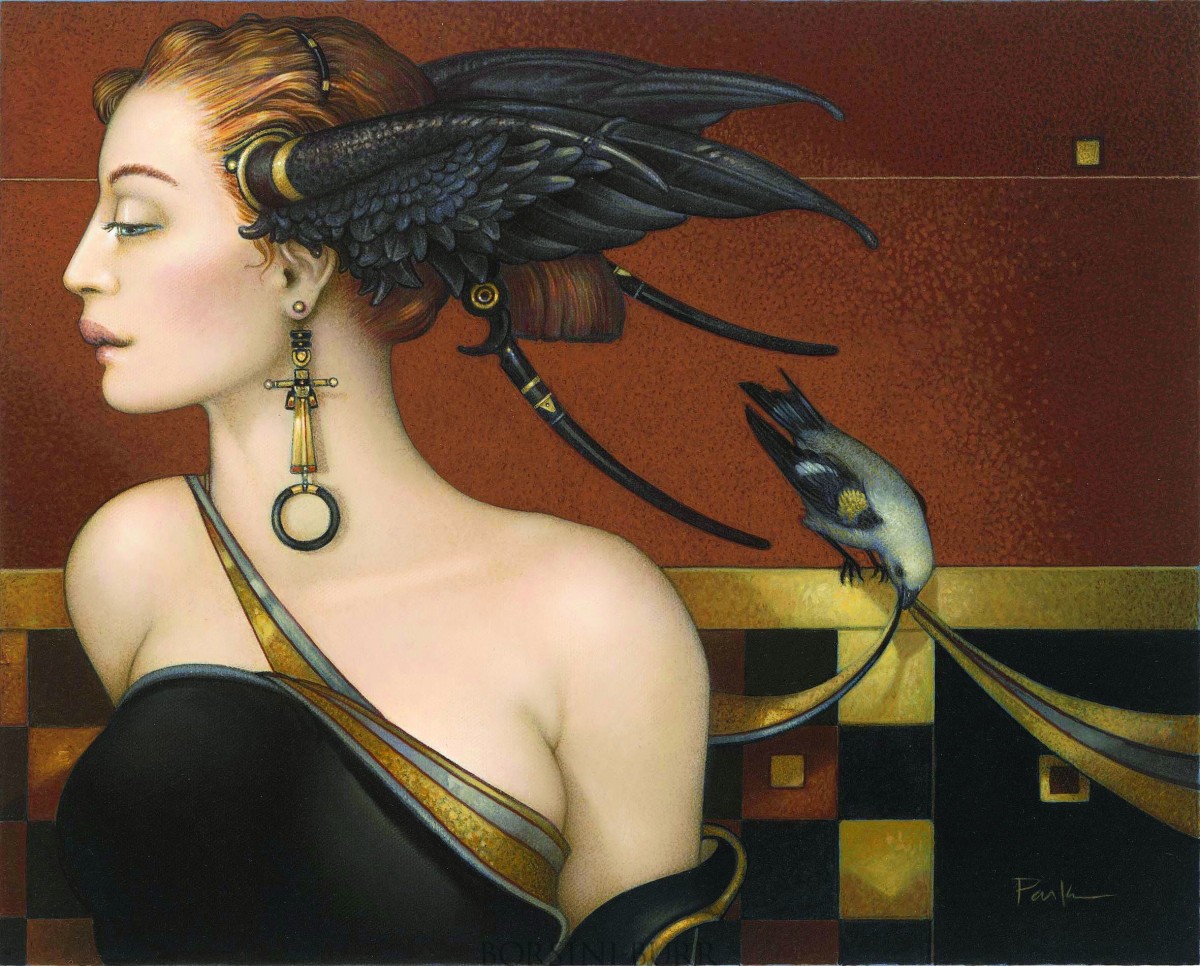 "Black Orchid" Fine Art Edition on Canvas by Michael Parkes
