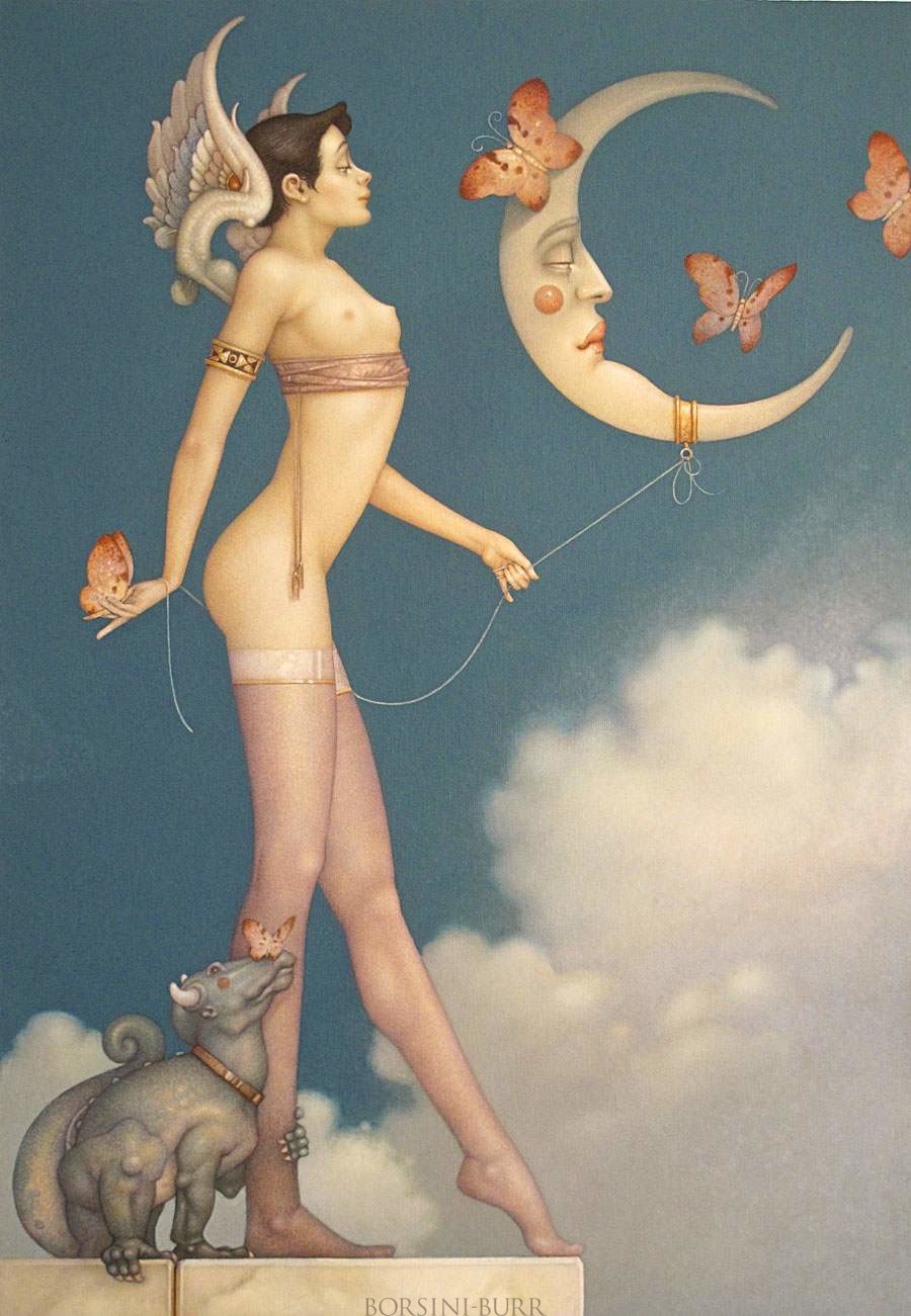 "Butterfly Moon" Fine Art Edition on Paper by Michael Parkes