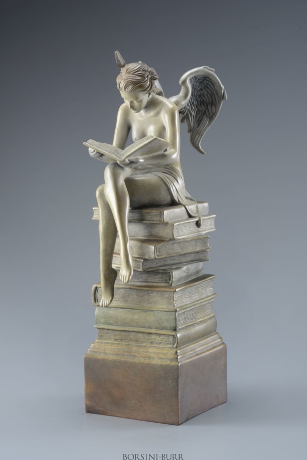 "Ex Libris" Beauty in Bronze Collection Sculpture by Michael Parkes