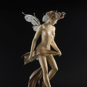 "Startled Sky Nymph" Bronze Sculpture by Michael Parkes