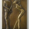 "Gift for the Disillusioned Man" Bronze Bas Relief by Michael Parkes