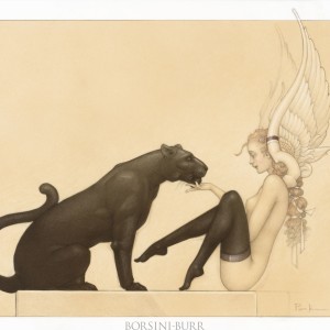 "Black Panther White Wings" Fine Art Edition on Paper