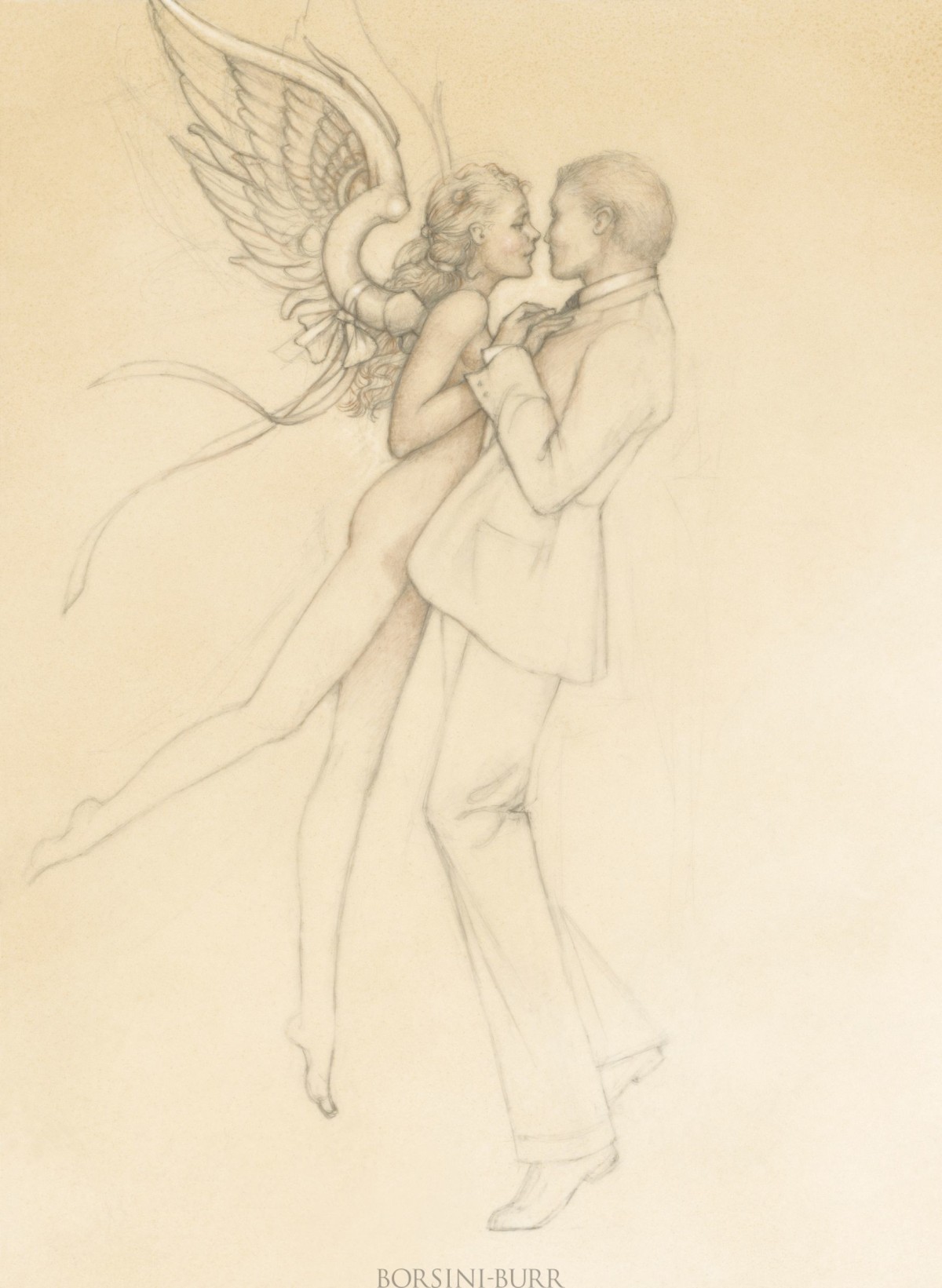 "Dancing with an Angel" Fine Art Edition on Paper by Michael Parkes