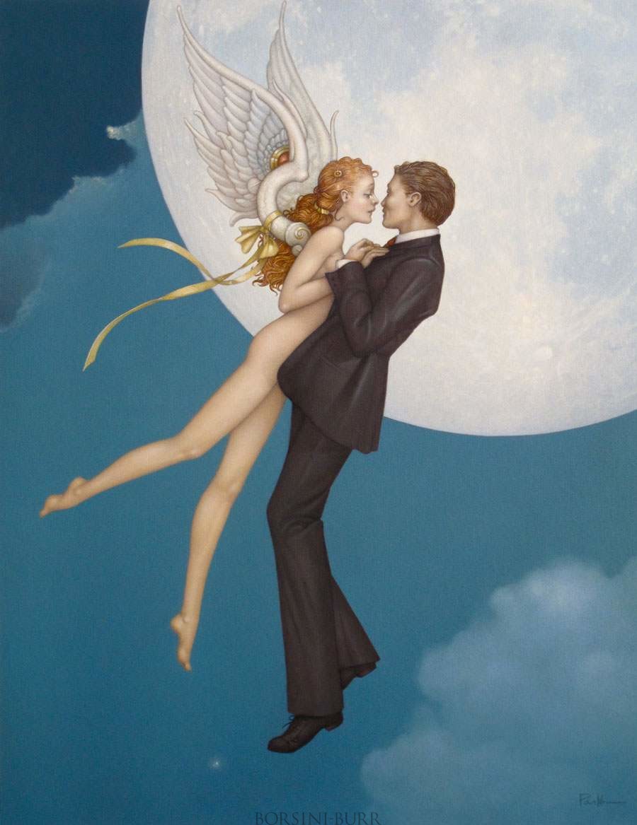 "Dancing with an Angel" Fine Art Edition on Paper by Michael Parkes