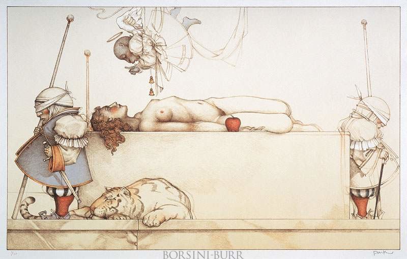 "Educating Eve" Stone Lithograph by Michael Parkes