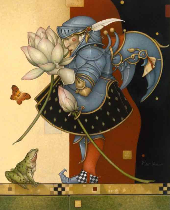 Lotus Collector Fine Art Edition on Canvas by Michael Parkes