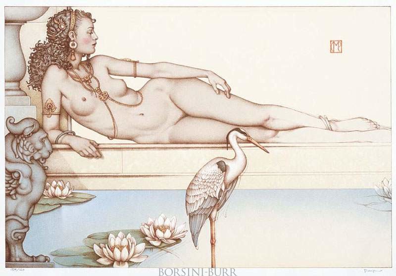 "Oasis" Stone Lithograph by Michael Parkes