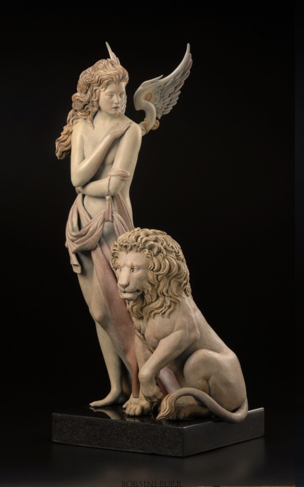 "Last Lion" Bronze Sculpture by Michael Parkes