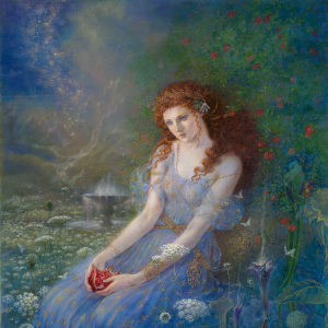 Pomegranate Original Oil on Board by Kinuko Y. Craft