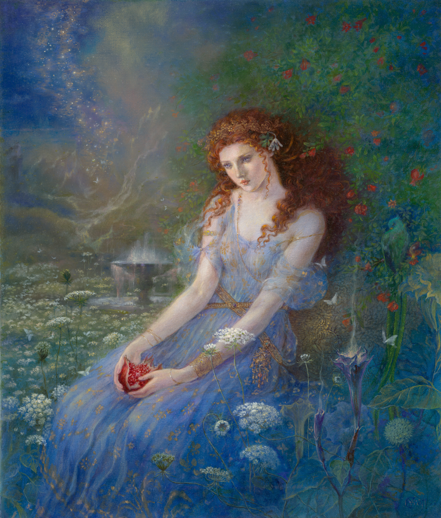 Pomegranate Original Oil on Board by Kinuko Y. Craft