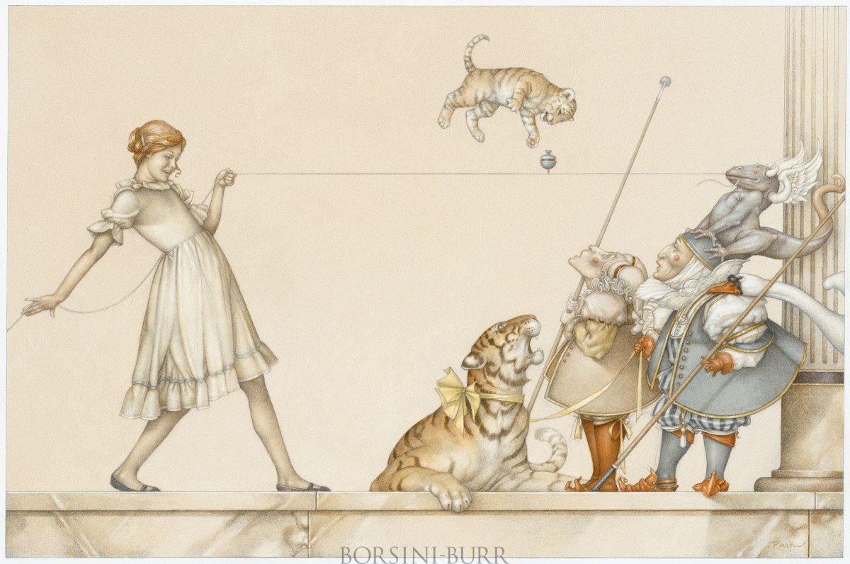 "Child's Play - Sting Game" Stone Lithograph by Michael Parkes