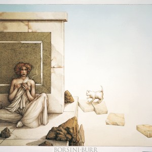 "The Mask" Stone Lithograph by Michael Parkes