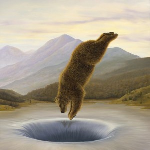 "The Diver" Fine Art Edition on Canvas by Robert Bissell