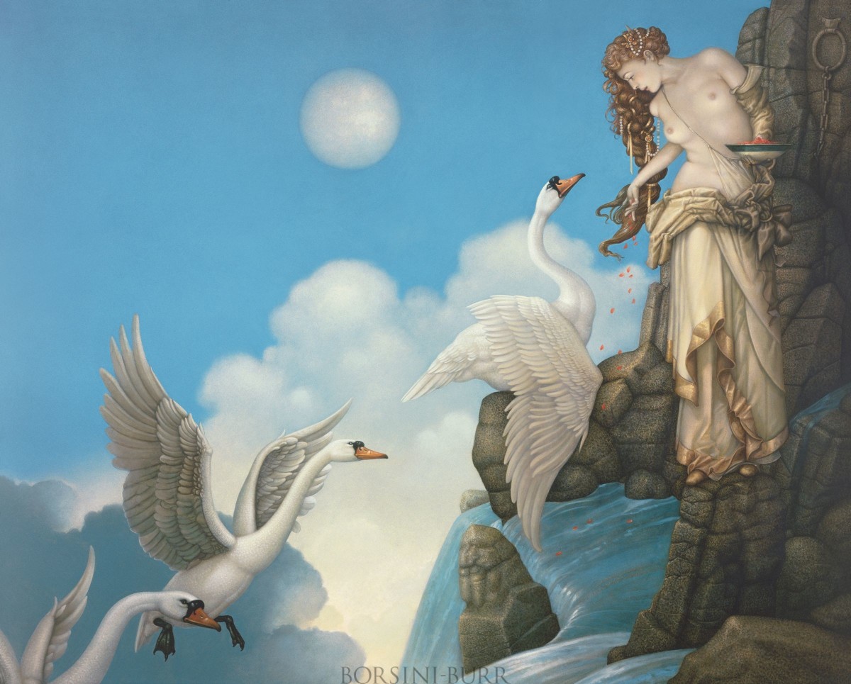 "The Source" Fine Art Edition on Canvas by Michael Parkes