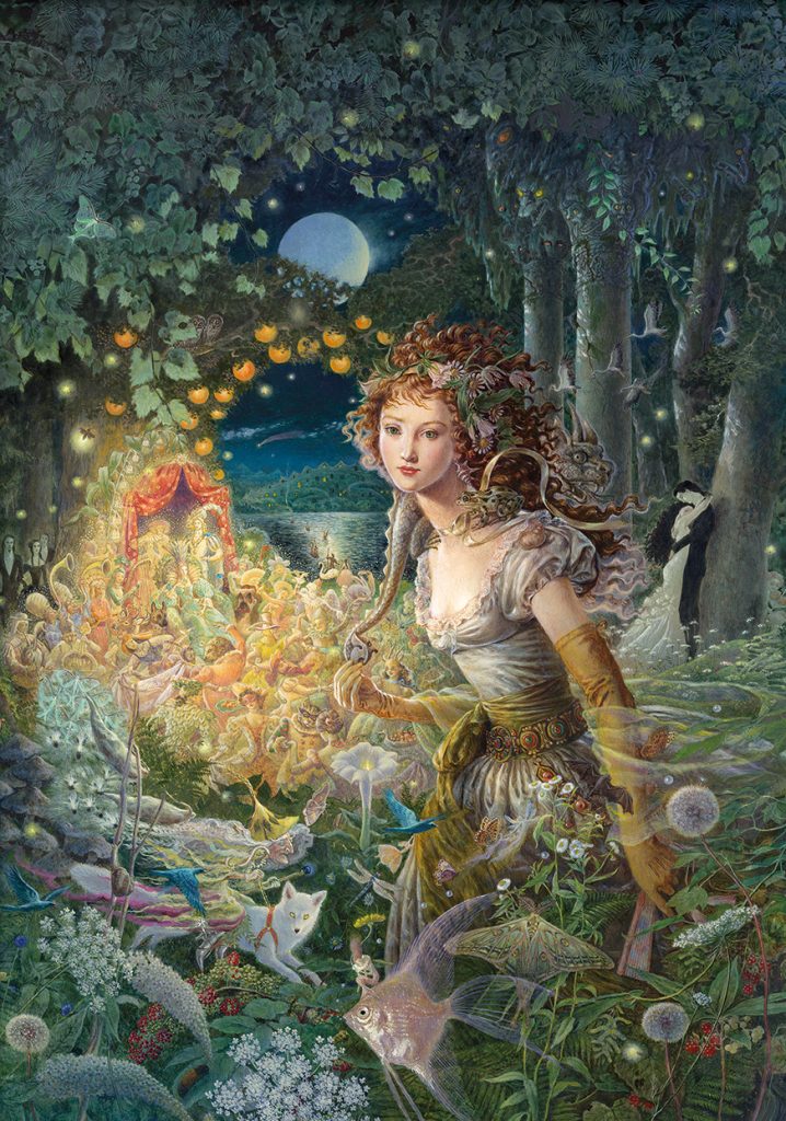 Wildwood Dancing Majestic Edition Fine Art on Canvas by Kinuko Y. Craft