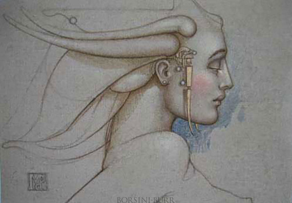 "Angel Study" Fine Art Edition on Paper by Michael Parkes