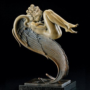 "Angel of August" Bronze Sculpture by Michael Parkes