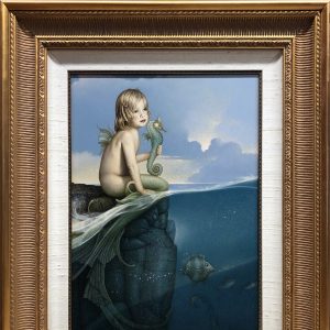 ""Baby Mermaid" Original Oil on Canvas by Michael Parkes
