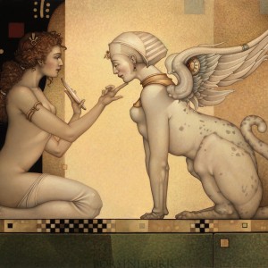 "Beauty of the Sphinx" Original Oil on Canvas by Michael Parkes