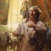 "Calling the Buffalo" Fine Art Edition on Canvas by Howard Terpning.