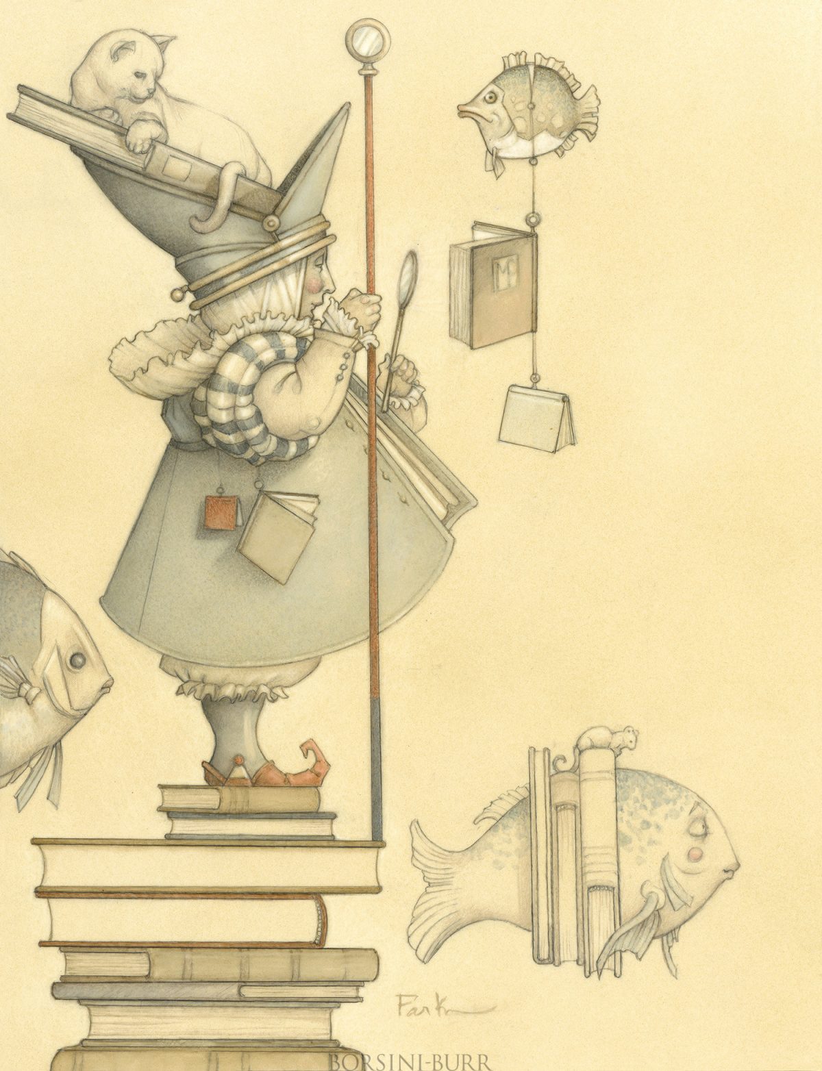 "Librarian" Fine Art Edition on Paper by Michael Parkes