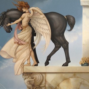 "Dark Unicorn" Fine Art Edition on Canvas by Michael Parkes