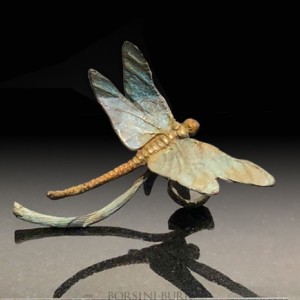 "Dragonfly" Bronze Sculpture by Michael Parkes