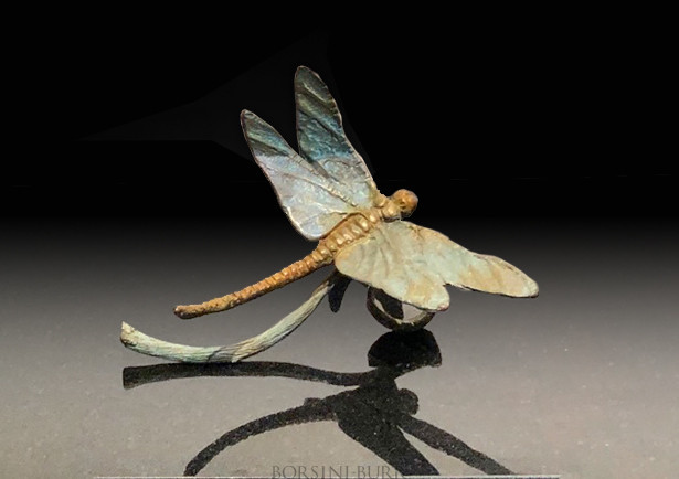 "Dragonfly" Bronze Sculpture by Michael Parkes