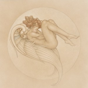 "Angel of August" Original Drawing by Michael Parkes
