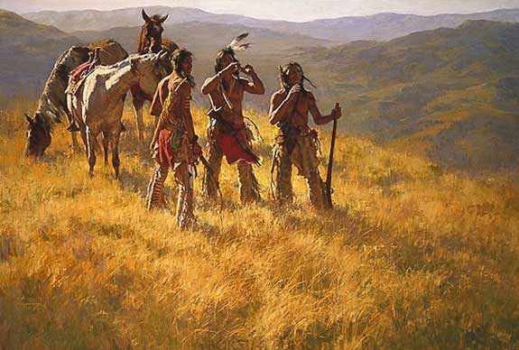 "Dust of Many Pony Soldiers" Fine Art Edition on Canvas by Howard Terpning