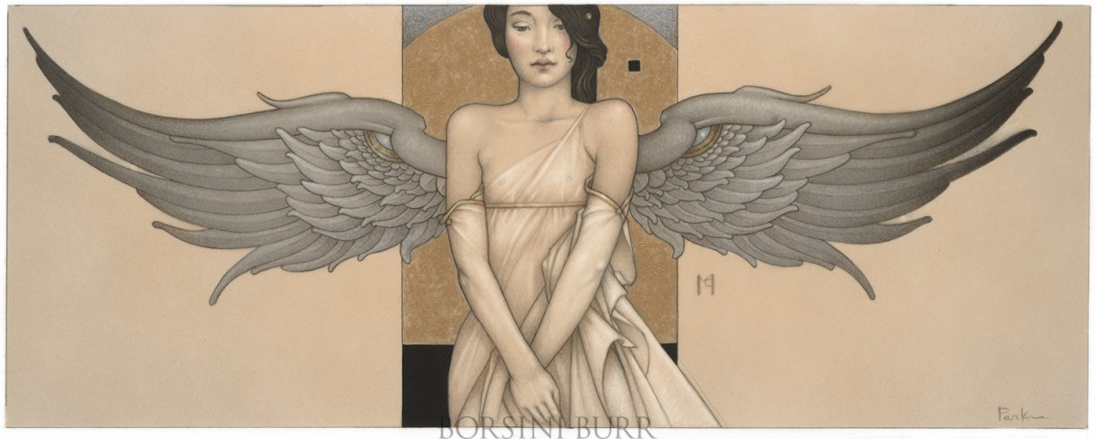 "Angel Portrait" Original Drawing by Michael Parkes