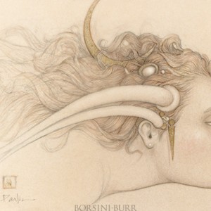"New Moon" Original Drawing by Michael Parkes
