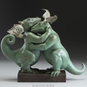 "Embraceable You" Bronze Sculpture by Michael Parkes