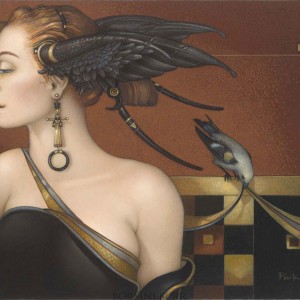 "Black Orchid" Original Oil on Canvas by Michael Parkes
