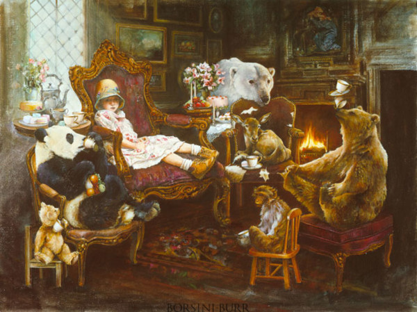 "Tea Party" Fine Art Edition on Canvas by Lori Preusch