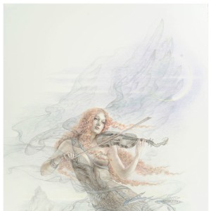 "Siren" Original Drawing by Kinuko Y. Craft