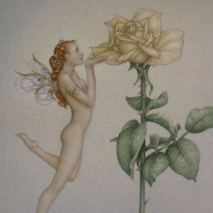 "The Rose" Original Oil on Canvas by Michael Parkes