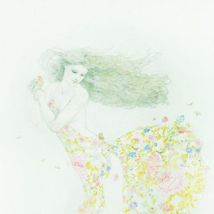 "Chloris The Goddess of Spring" Original Drawing by Kinuko Y. Craft