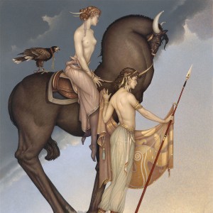 "Daughter of Zeus" Original Oil on Canvas by Michael Parkes