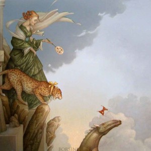 "Fearless" Original Oil on Canvas by Michael Parkes