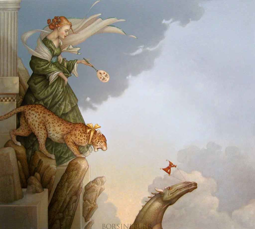 "Fearless" Original Oil on Canvas by Michael Parkes
