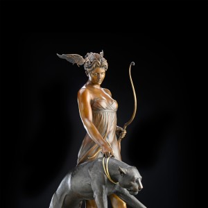 "Goddess of the Hunt" Bronze Sculpture by Michael Parkes