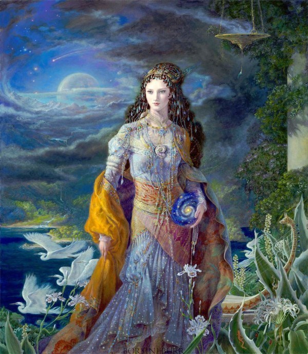 "Goddess of the Universe" Fine Art Edition on Canvas by Kinuko Y. Craft